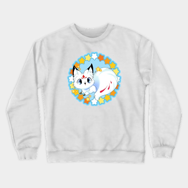 Cosmic Frolic Queenie Fox Crewneck Sweatshirt by floralfrolic